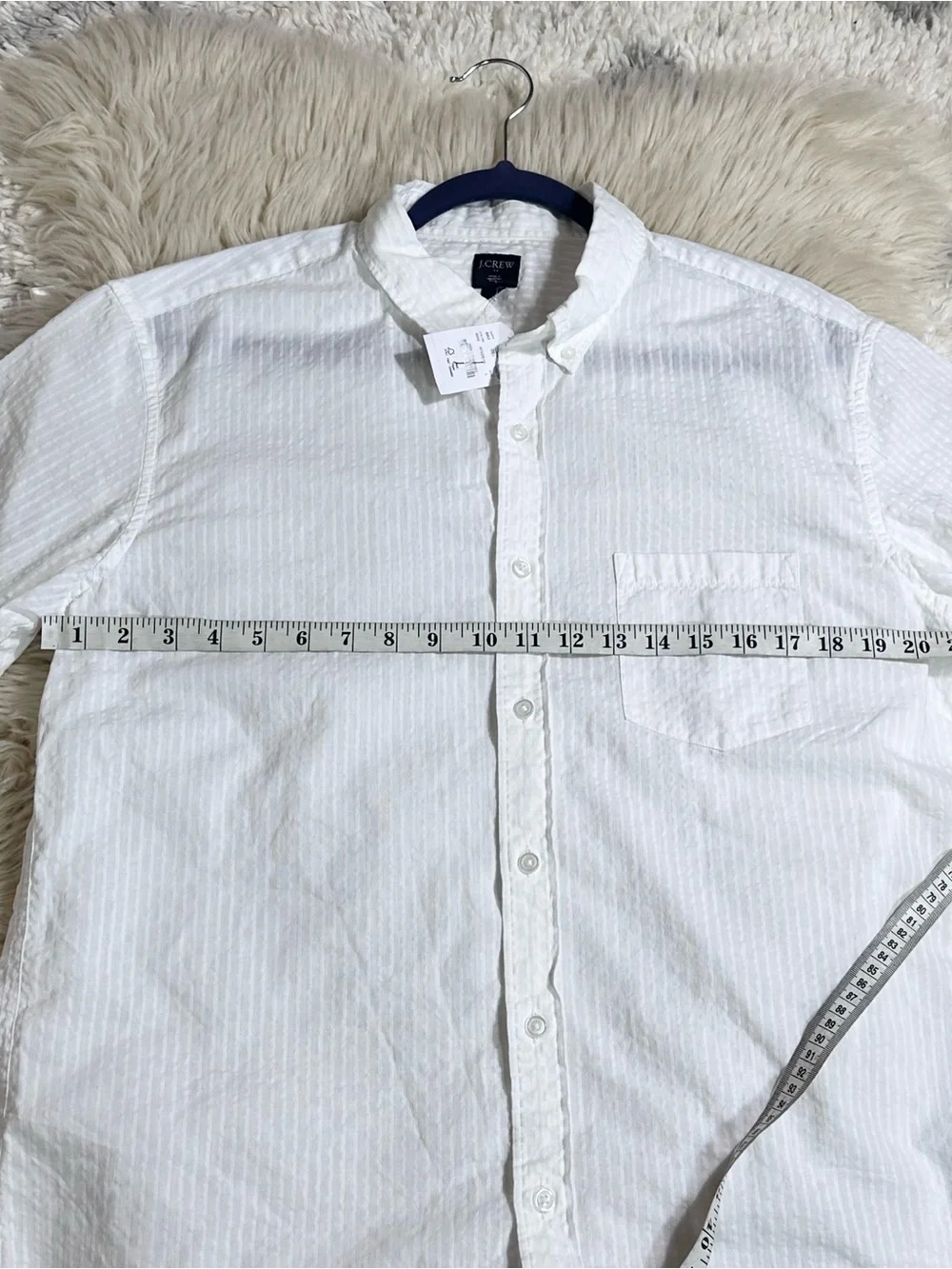 J. Crew White Short-Sleeve Button-Down Shirt 100% cotton